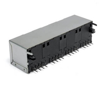 Transformateur de type à trou traversant avec port LED 1x4 Connecteur jack modulaire RJ45 blindé