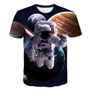 Venta al por mayor 100% algodón de los hombres de gran tamaño Fit Camiseta de manga corta O-cuello 3D Digital Impreso de longitud larga de Bangladesh - Product Image 3