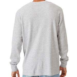 T-shirt homme manches longues en coton côtelé gris de haute qualité OEM, vente en gros, tissu 100% coton - Product Image 3