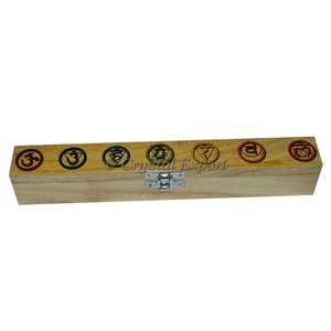 Supplier of <b>Chakra</b> Sanskrit Colour Printed Wood Box | <b>Chakra</b> Sanskrit Colour Printed Wood Box at Low Price - Product Image 1
