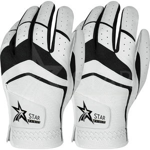 Custom Colors Custom logo Soft Breathable Indonesia White Cabretta Leather Golf Glove Men/women Left Hand Golf <b>Accessories</b> Glove - Product Image 1