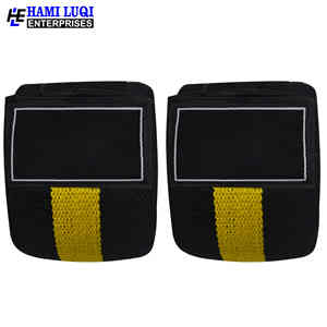 Rodilleras con soporte elástico: mezcla de algodón para levantamiento de pesas, levantamiento de pesas y entrenamientos de gimnasio - Product Image 5