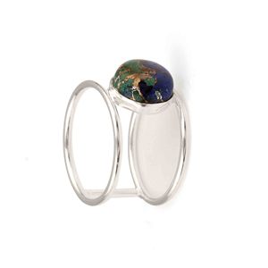 2025 nouveauté à la mode 925 argent Sterling Double bande bague meilleur classique éternité Vermeil élégant 10mm réglage de lunette Fine - Product Image 5