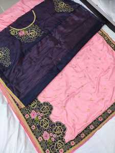 Robe indienne en soie, nouvelle collection de vêtement de printemps, attrayant, riche, broderie de diamant, fixe à chaud, vêtements de fête, saree avec chemisier, pièce de femme - Product Image 5