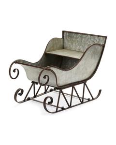 <b>Decorative</b> Galvanized Metal Sleigh - Product Image 1