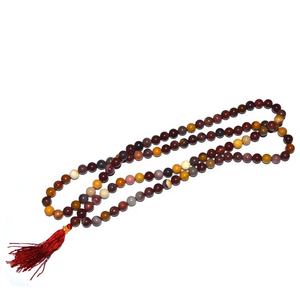 Mukite Jap Mala 108 perles de prière Pierre Semi-Précieuse Artisanat - Product Image 1