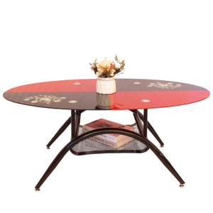 Trung Tâm Bàn Cà Phê Nhà Máy Tempered Glass Trung Quốc Với Thiết Kế Hoa Văn In Ấn Nội Thất Phòng Khách Hiện Đại Sang Trọng 30-45 Ngày - Product Image 4