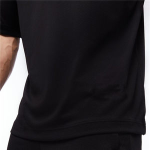 T-shirt de style baggy pour hommes personnalisé OEM fabriqué en tissu tricoté en polyester à mailles à trois lits - Product Image 6
