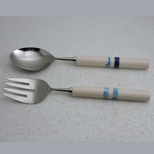 เซิร์ฟเวอร์สลัดแบบวงกลมทำจากเรซิน & สแตนเลสอุปกรณ์ทำครัวพร้อมเครื่องมือถือ - Product Image 5