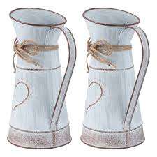Vase en métal galvanisé pour mariage, dispositif en métal de 12 pouces avec effet de cuivre, centre de table décoratif de mariage disponible - Product Image 5