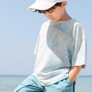 <span class=keywords><strong>T</strong></span>-<span class=keywords><strong>shirt</strong></span> a mezza manica per bambini 100% a girocollo di cotone <span class=keywords><strong>t</strong></span>-<span class=keywords><strong>shirt</strong></span> sublimata alta con Logo personalizzato Tie Dye Pattern - Product Image 5