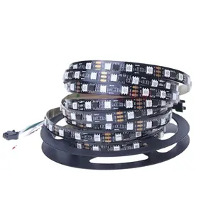 5M 60 LEDs/M 2811 Programmable Individual Addressable LED Strip light WS2811 5050 RGB 12V Black LED Tape lamp