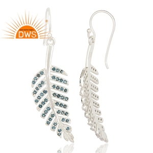 Boucles d'oreilles en pierre précieuse bleue en topaze, nouveau modèle, fabrication de bijoux, en argent Sterling fin, londres - Product Image 3