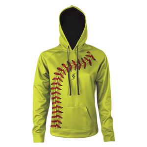 Sweat-shirt à capuche de softball personnalisé pour hommes polyester polaire imprimé par sublimation sweat-shirt de sport à manches longues OEM - Product Image 1