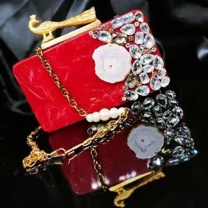 BOLSO DE NOCHE EMBRAGUE DE LUJO BOLSO DE NOCHE PARA DESPIECE DE FIESTA MONEDERO DE LUJO EMBRAGUE DE ARTESANÍA DE LUJO - Product Image 1