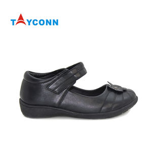 Zapatos escolares negros planos OEM, zapatos de cuero cómodos para niños - Product Image 6