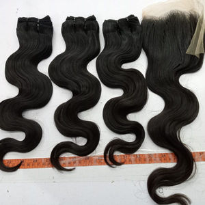 100% meilleure qualité indien aligné cuticules vague de corps Remy Extensions de cheveux 12 à 40 pouces de long cheveux humains - Product Image 2