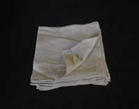 Nappe de Noël carrée unie personnalisable en lin 30% coton 70% mélangé, tissée, durable, avec coins mitrés, style européen, et serviettes assorties