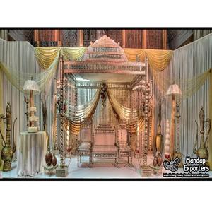 Mandap de Sankheda para Ceremonias de Boda Hindúes, Mandap de Madera para Bodas Indias, Elegante Mandap Tradicional para Bodas en Australia - Product Image 1