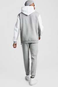 Survêtement d'été unisexe deux pièces en molleton respirant thermique 100% polyester tricoté ensembles de vêtements de sport à capuche confortables - Product Image 2