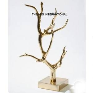 Juegos de esculturas con acabado dorado y Base de mármol de metal de acero inoxidable de 3 esculturas decorativas de acento para el hogar de estilo elegante moderno - Product Image 4