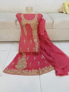 AJM-vestido de señora paquistaní de último diseño, color blanco, hecho a mano - Product Image 6