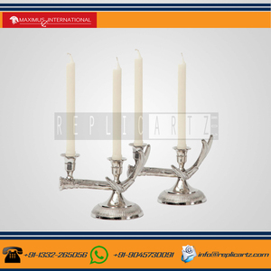 High Quality Silver Pillar Metal Candle <b>Stand</b> with <b>Tea</b> Light Candle Holder Wood Farmhouse Candle Holder Decoration Home Decor - Product Image 2