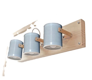 Applique murale élégante en métal avec revêtement en poudre bleue finition forme ronde conception unique bonne qualité pour l'éclairage - Product Image 2