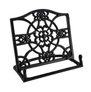 Présentoir en métal décoratif de cuisine de support de livre de cuisine de fer forgé vintage fait à la main pour le stockage d'ustensiles de cuisine - Product Image 5