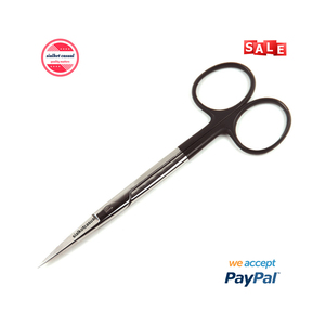 Ciseaux à ressort Ciseaux Vannas Taille 3 "(8cm) Pointes droites Ciseaux SuperCut Poignée à ressort ronde Base de la chirurgie - Product Image 4