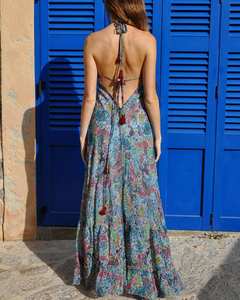 Nuevo Vestido Largo de Seda Sari a la Moda para Mujer - Product Image 2