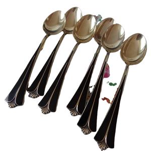 Ensemble de cuillères en argenterie de luxe faites à la main avec fini miroir parfait pour la table de mariage et la vaisselle - Product Image 1