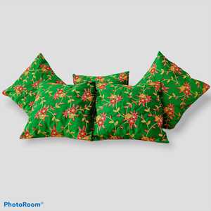 Housse de coussin Suzani brodée verdâtre à la main laine soie coton pour la maison hôtel solide pour salon Halloween décor - Product Image 3