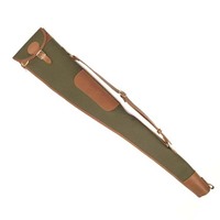Housse de fusil en toile et cuir personnalisée pour la chasse, avec taille et logo sur mesure, MOQ 25 pièces