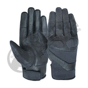 Gants tactiques Cuir de vachette de qualité supérieure Excellente adhérence Coupe Niveau 5 Sécurité Gants noirs Équipement tactique - Product Image 1