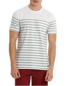 เสื้อยืดผ้าฝ้ายลายทางแห้งเร็วสำหรับผู้ชายคอเสื้อลำลอง6XL ขนาดพิเศษพิมพ์โลโก้สกรีนบนผ้าถัก - Product Image 1