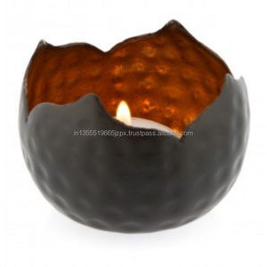 Portavelas Decorativo de Hierro Hecho a Mano, Ecológico, Duradero, Aromático, Modelo Qamar Overseas QO-1060, Decoración para el Hogar - Product Image 2