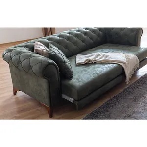 Elegante mueble Modular plegable Chesterfield, entrega rápida, proveedor de muebles turcos Convertible