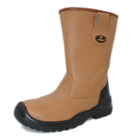 Chaussures de sécurité Uvex antidérapantes à embout d'acier, bottes de travail en cuir imperméables