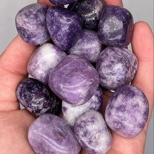 หินเลพิโดไลต์สีม่วงธรรมชาติขัดเงาแบบก้อนใหญ่ ของที่ระลึกสำหรับตกแต่งบ้านและใช้ในธุรกิจ - Product Image 1