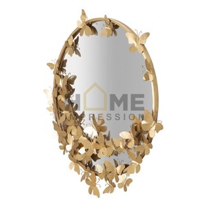 Design moderne, miroir mural papillon couleur or, miroir mural de décoration intérieure de maison de luxe pour salle de bain, miroir mural décoratif - Product Image 2