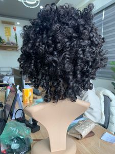 Perruque en cheveux Remy de donneur, 300g, courte, avec frange, trame simple, personnalisable en couleur et texture - Product Image 4
