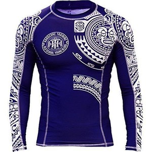 Custom Sublimated Compression Gym Shirts Long Sleeve BJJ Rashguard MMA <b>Mens</b> Rash Guard - Product Image 2