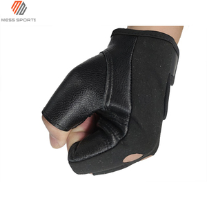 Leather Half Finger <b>Gloves</b> For <b>Weight</b> Lifting Gym Fitness Unisex Breathable Workout <b>Glove</b> - Product Image 3
