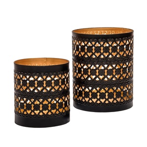 Fabricant de bougies chauffe-plat en métal noir fini antique design fait à la main pour la décoration de la maison - Product Image 1