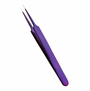 Straight Purple Tweezers for Eyelash Extension Pro-Straight Purple Eyelash Extension Tweezers - Product Image 5