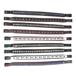 สายรัดคิ้วคริสตัลแบบตรงบังเหียนม้าวัสดุหนังแฟนซีออกแบบได้ตามต้องการ - Product Image 1