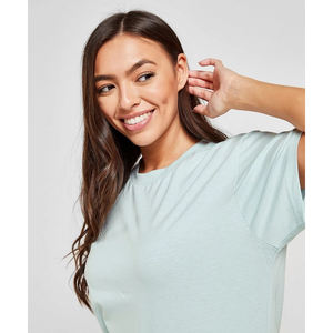 Camiseta Ecológica Personalizada para Mujer, Algodón Jersey, Corte Regular, Manga Corta, Estampado por Transferencia de Calor, Top Casual de Moda para el Día a Día - Product Image 2