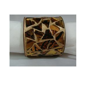 Vente en gros Rond de serviette en carrelage Mosaïque Ronds de serviette en fil métallique Décoration Boucle de serviette pour sangle Or Rose Rond - Product Image 1