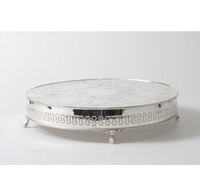 Plateau à gâteau de luxe table à dessert 6 pièces support à gâteau de mariage de Noël rond flottant en métal doré personnalisé